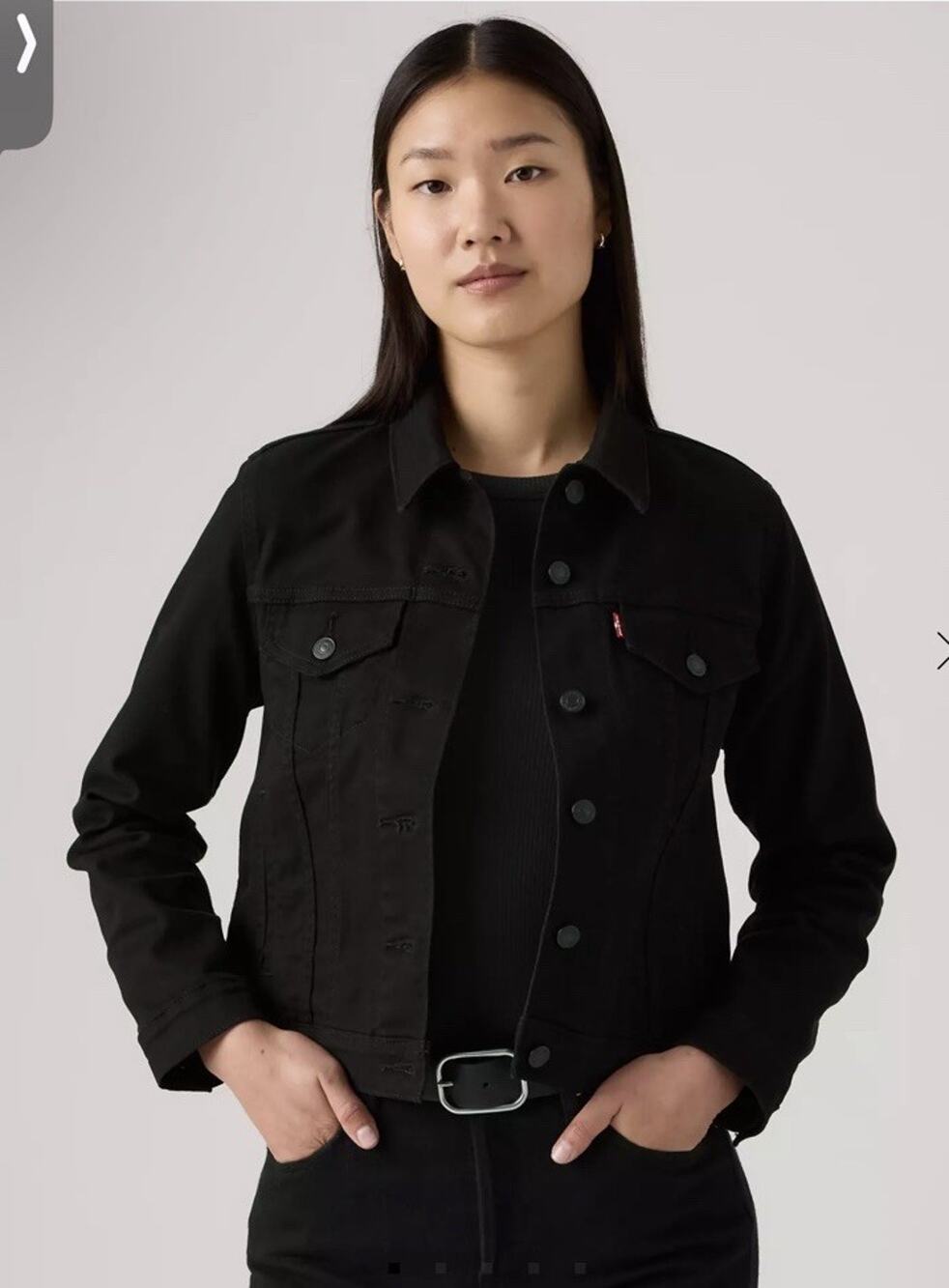 Levi's Original Trucker Black Denim Jacket [XS] Classic Trucker Button Up